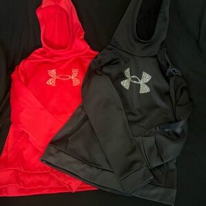 Under Armour Kids' Red and Black Hoodies
